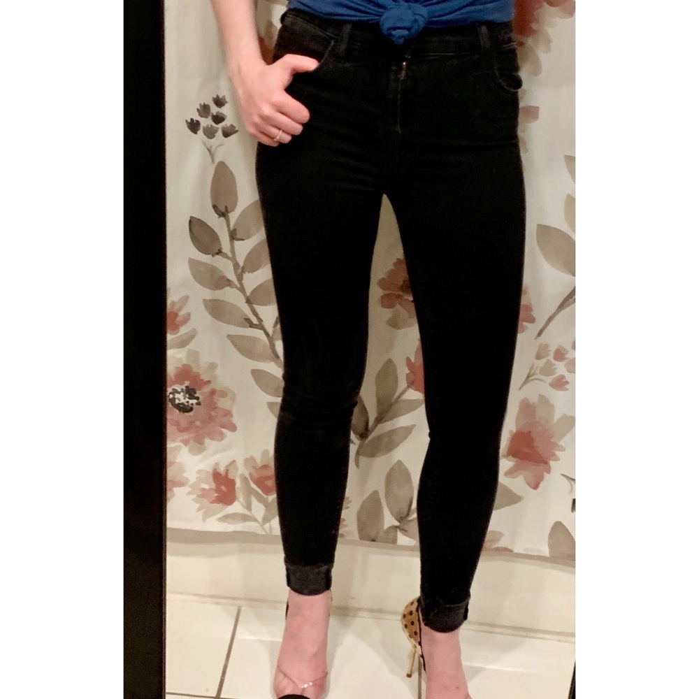 J Brand Black High Rise Skinny Jean